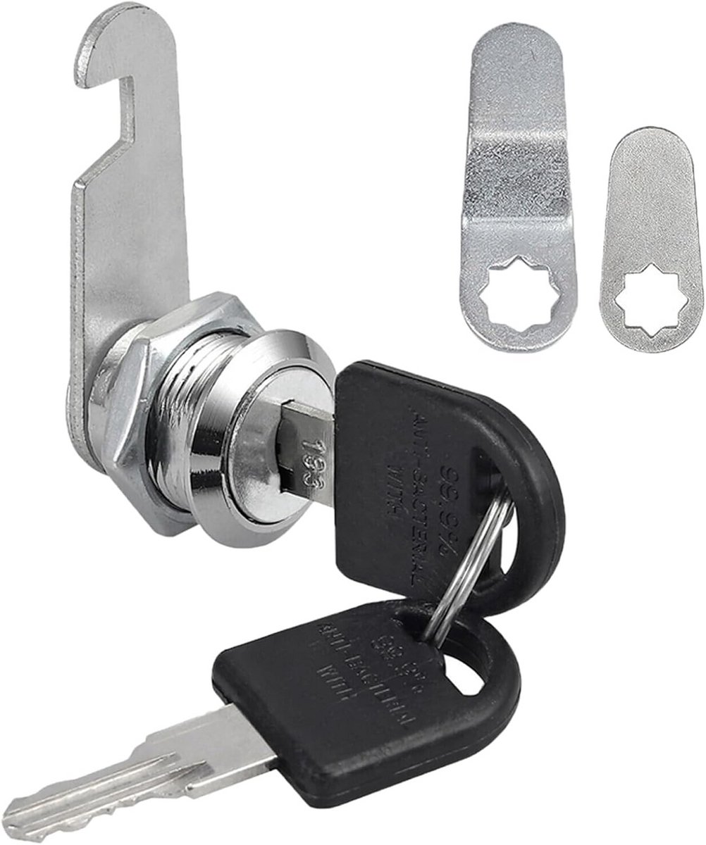 Brievenbusslot Set - Lade Deur Sloten - Kasten Beveiligen - Verschillende Sleutels - 16 mm Cilinder - Zilverkleurig