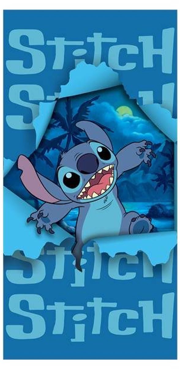 Stitch Strandlaken - 70x140 cm - Blue