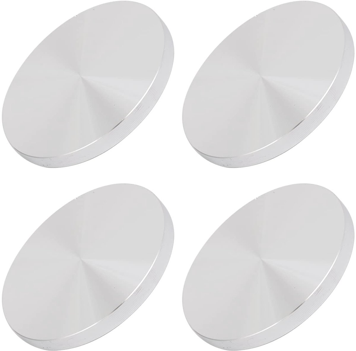 Dailygoods - Vaste Aluminium Schijf (M10 x 80 mm x 8 mm) 4 Stuks voor Glazen Meubelaccessoires