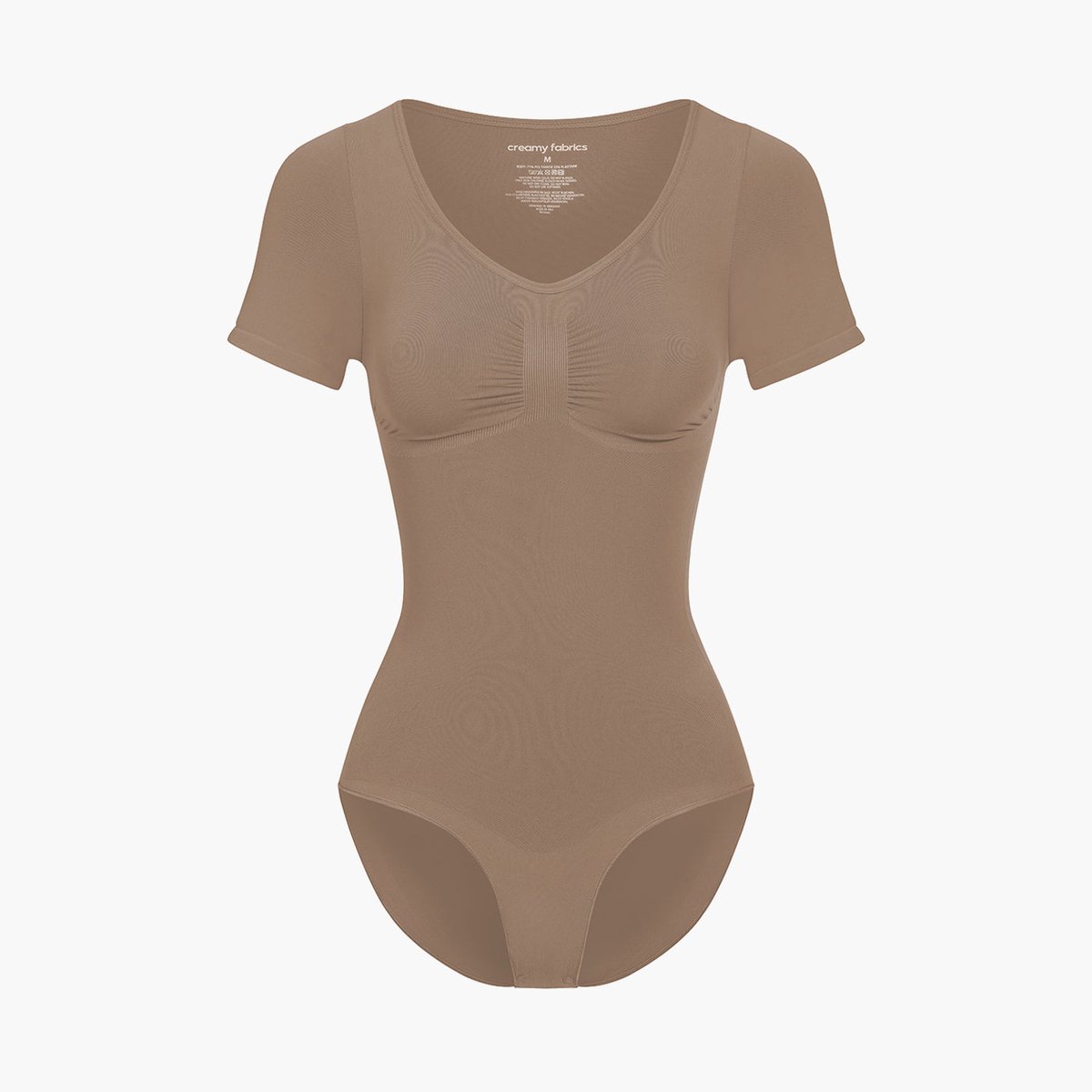 cfab by creamy fabrics Creamy Fabrics - T-Shirt Sculpting Shapewear Bodysuit Met Slip - Anti-Zweet - Ultra Zacht - Comfortabel - Sculptend - Perfecte Pasvorm - Karamel - Xs