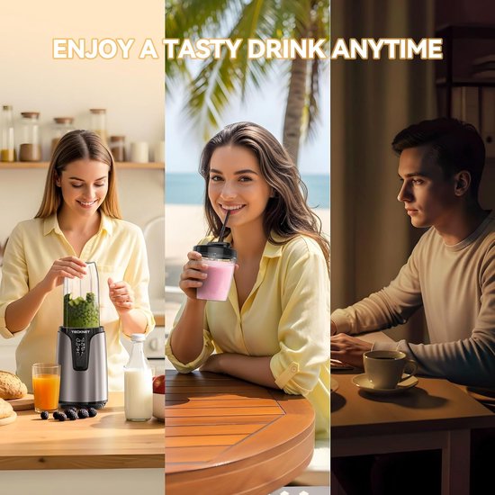 Mini Blender - Persoonlijke Blender - Gezonde Smoothies - Compact Ontwerp - 400 ml - Zwart van MINI — afbeelding 3