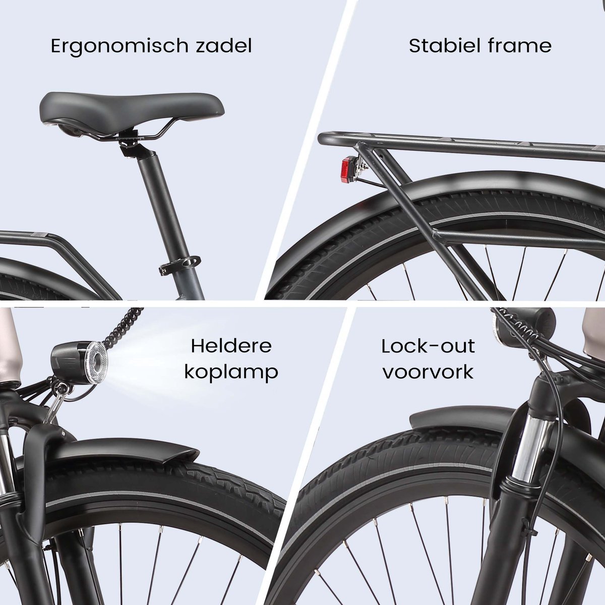 Maxtron Lira Elektrische Fiets - Actieradius tot 140 km - 720Wh Accu met Grote Capaciteit - 28 x 2.0 Inch Banden - Hydraulische Schijfremmen - Shimano 7 Versnellingen - 250W Motor - Met Achterlicht - Max. Belastbaar 120 kg - Goud thumbnail 2