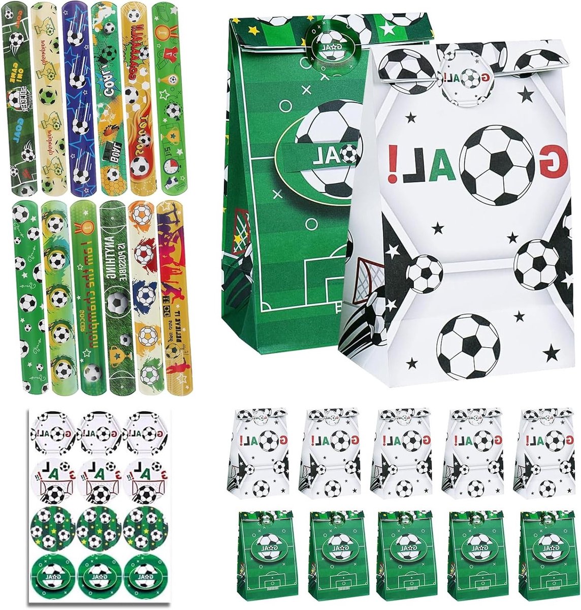 Kraft Papieren Tasjes voor Verjaardagen, Halloween en Bruiloften met Stickers en Armbanden