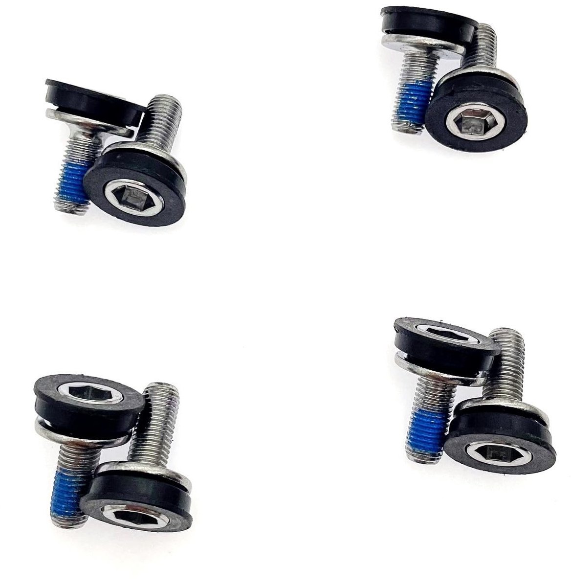 Dailygoods- Crankbout 8 stuks - M8 Zeskant Bevestigingsbouten - Fiets Crankarm Bouten - Duurzaam Staal - Kunststof Pakking - Robuuste Constructie - Fietsbouten