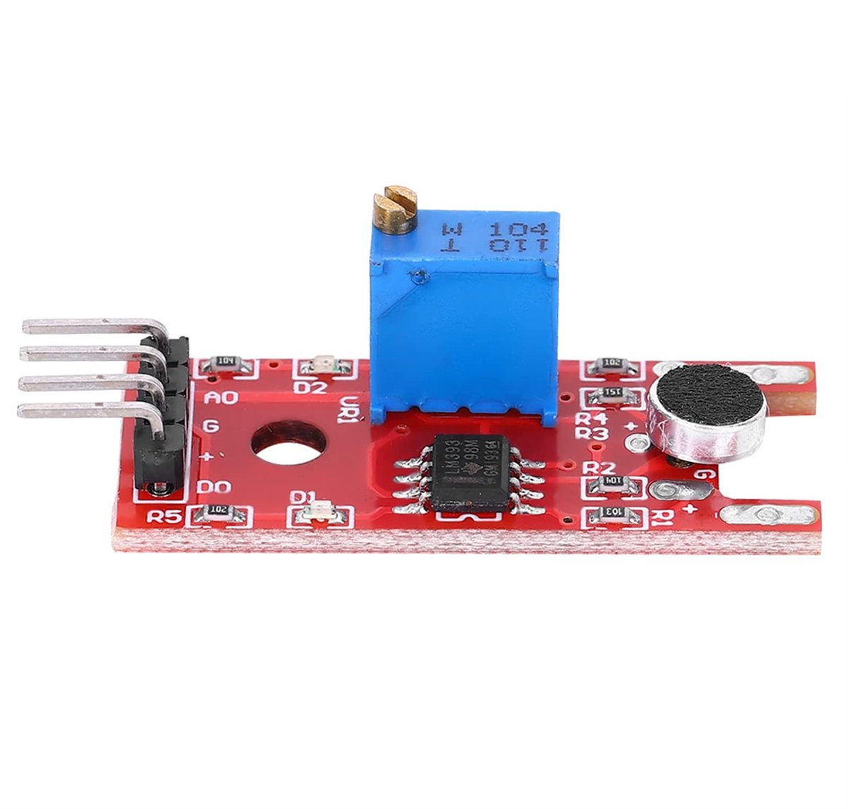 Dailygoods- Geluidssensormodule Professionele Microfoonversterker - 5-delig - Hoge Gevoeligheid - Drempelgevoeligheid Instelbaar - Analoge Uitgang - Stroomindicator - Microfoonmodule
