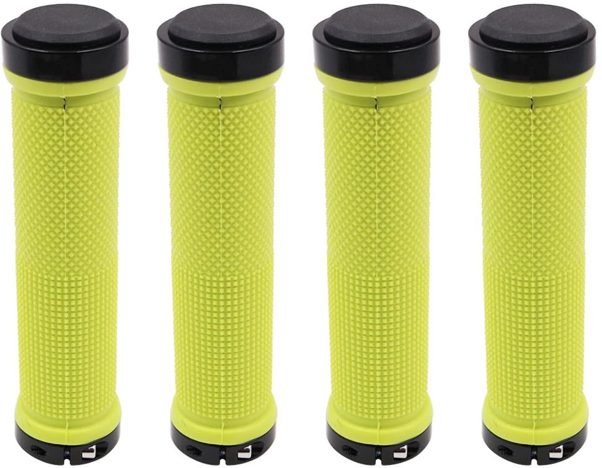 Dailygoods- Fietshandvatten - 2 Paar - Antislip Rubber - Rechte Handgrepen - Mountainbike / Racefiets - Duurzaam / Slijtvast - 13 x 3,4 cm