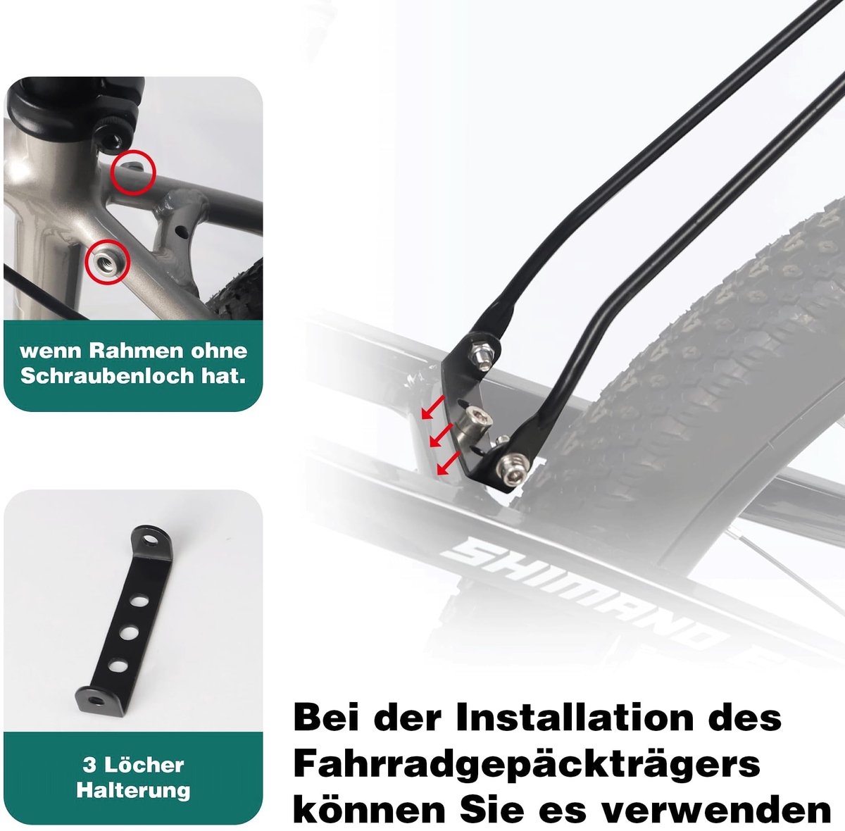 Dailygoods- Fietsbagagedrager Verstelbaar - Bagagedrager Fiets - Dakdragers - Bagagedrager Kussen - Bagagedrager Verbreder - Lichtgewicht Ontwerp voor 26"-29"/700c Racefietsen thumbnail 2