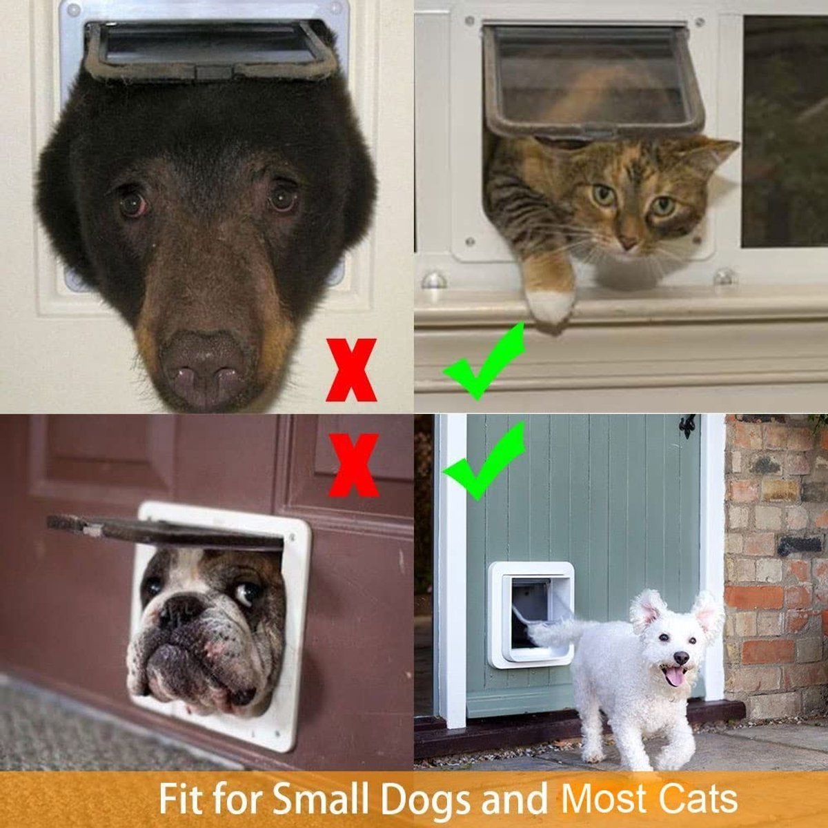 Dailygoods- Kattenluik Weerbestendig - Kattenluik met microchip - Kattenluik binnendeur - Kattenluik met chipherkenning - Kattenluik voor puppy en kitties - Duurzaam ABS-materiaal - Hondenluik thumbnail 4