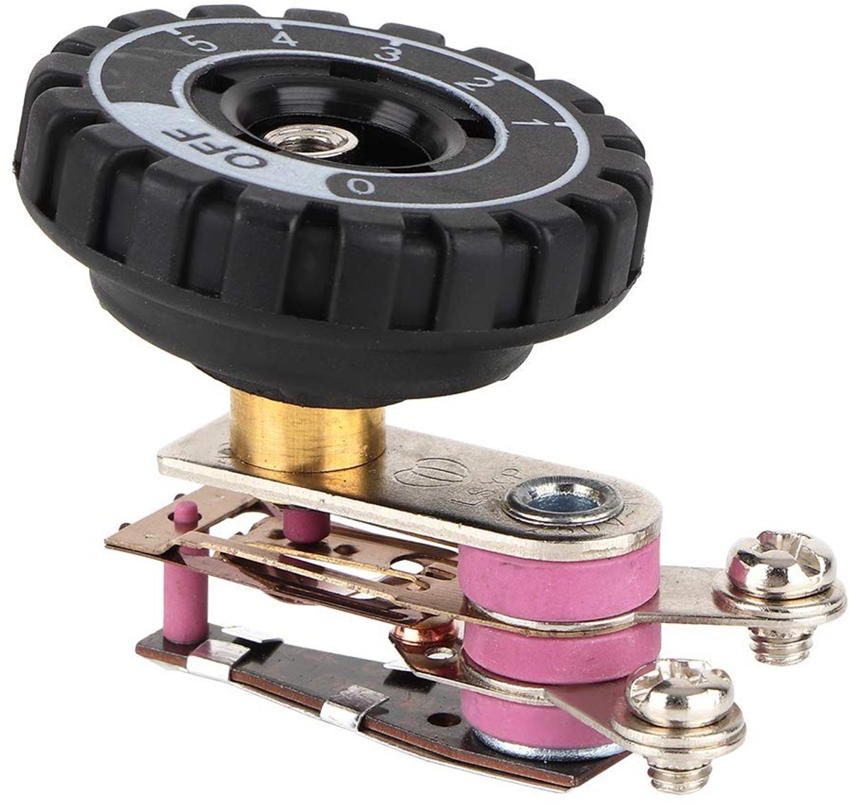 Dailygoods- Thermostaatthermoregulator Hoogwaardig Metaal - Vervangende Accessoires - Thermostaatknopschakelaar - Geschikt voor Elektrisch Strijkijzer - Duurzaam en Robuust - Eenvoudig te Gebruiken - Strijkijzerthermostaat