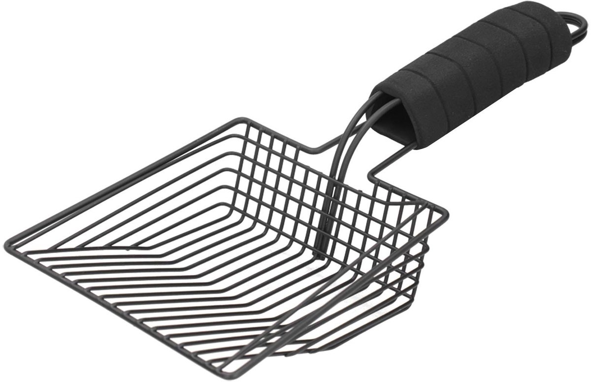 Dailygoods- Kattenbakvulling Schep - Herbruikbare Metalen Schep - Antislip Handgreep - Ergonomisch Ontwerp - 35 x 16 cm - Multifunctioneel - Kattenbakschep