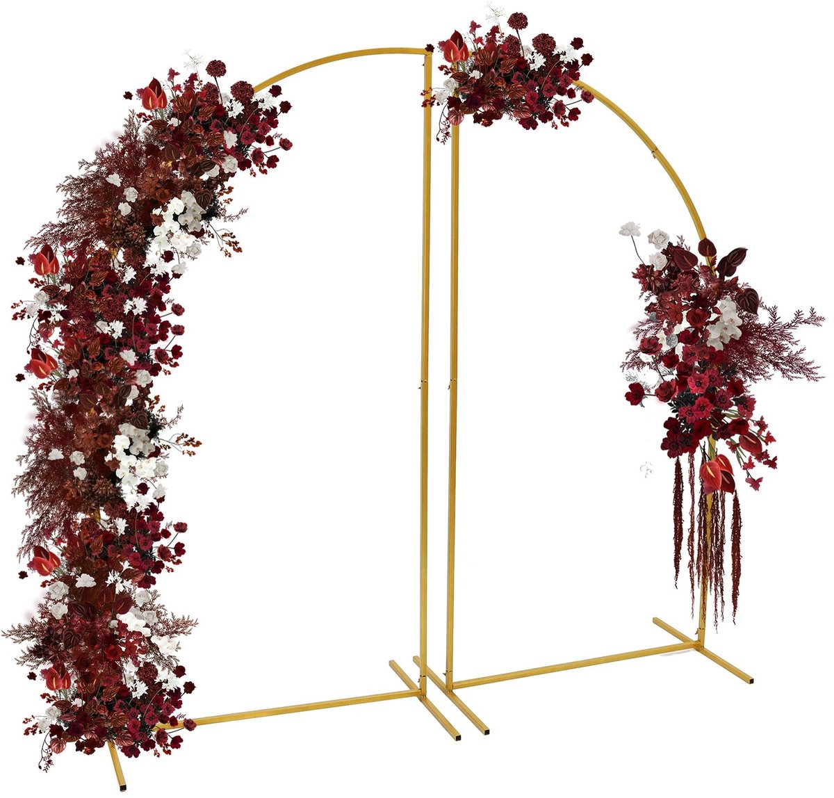 Dailygoods 1,8m/5,91ft Metalen Tuinboog Bruiloft Boog Carbon Staal Bloemenplantenstandaard voor Bruiloft Feest Ceremonie