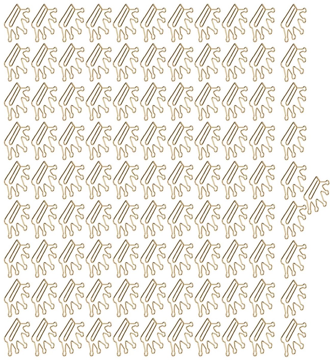 Dailygoods- Kroonpaperclips 100 stuks - Gouden Paperclips - Creatieve Bladwijzers - Notitieclips - Documentmarkering - Lichtgewicht Metaal