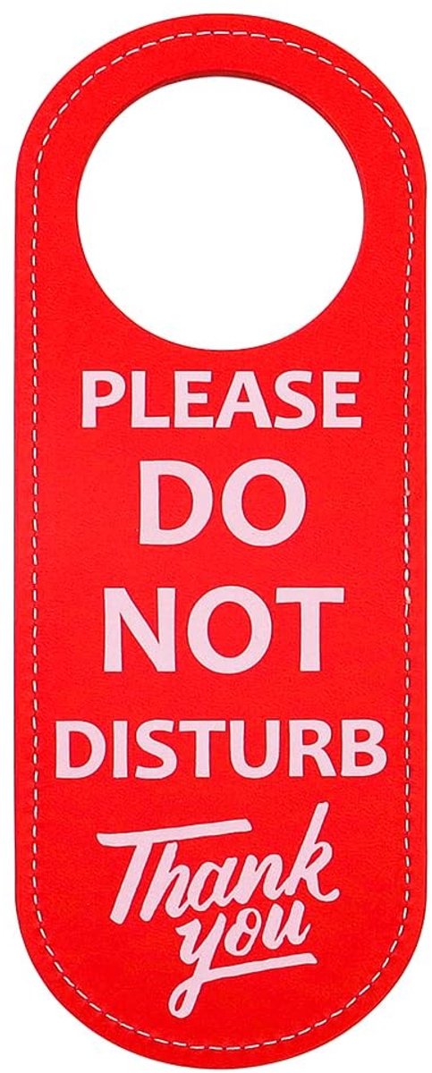 Dailygoods- Deurhangerbord Dubbelzijdig - PU-leer - Niet Storen/Beschikbaar - 22,5 x 8,5 cm - Voor Kantoor/Huis - Privacygarantie - Deurbord