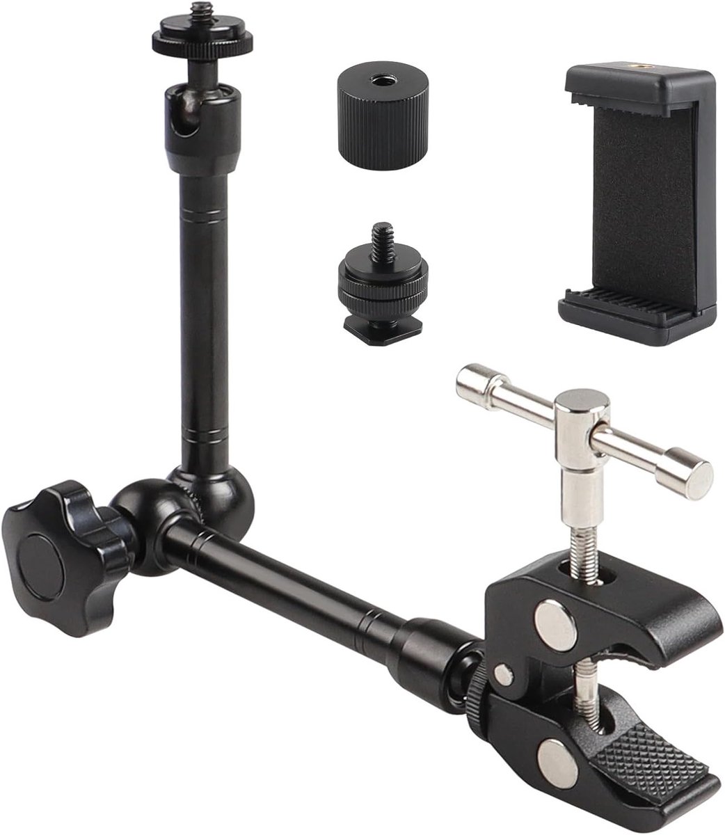 11 inch verstelbare scharnierende magische arm met superklem voor fotografie en video camera's