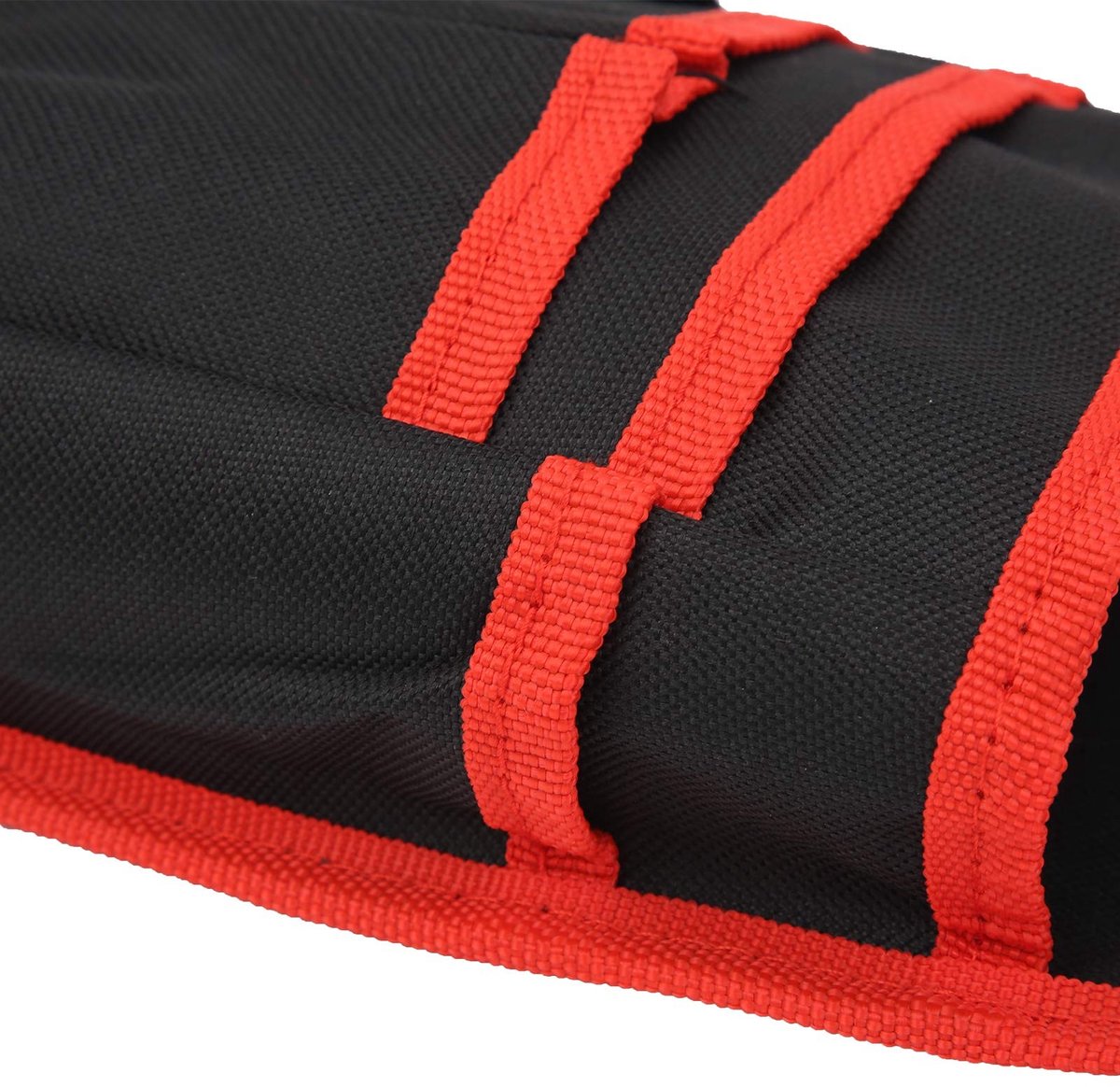 Dailygoods - Heuptas voor Gereedschap - Multifunctioneel Gereedschapszakje - Handig Gereedschapopslag Systeem - Rood - Duurzaam en Stevig - Geschikt v...