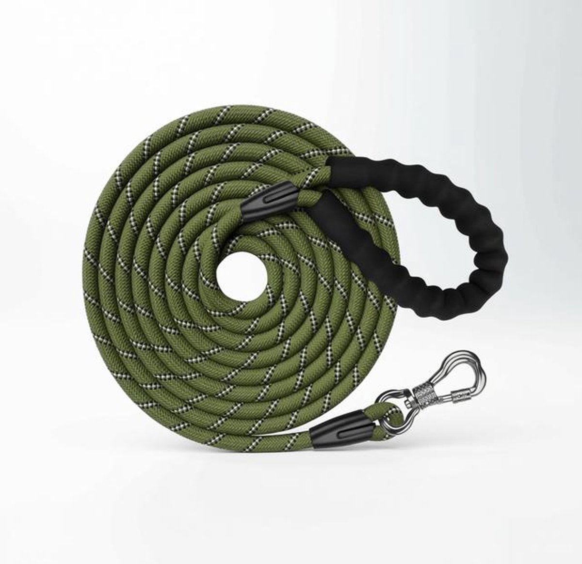 ElleMooi Sleeplijn voor honden, 10 m trainingslijn met zachte EVA handgreep, bijtvaste nylon sleeplijn - 10 mm diameter