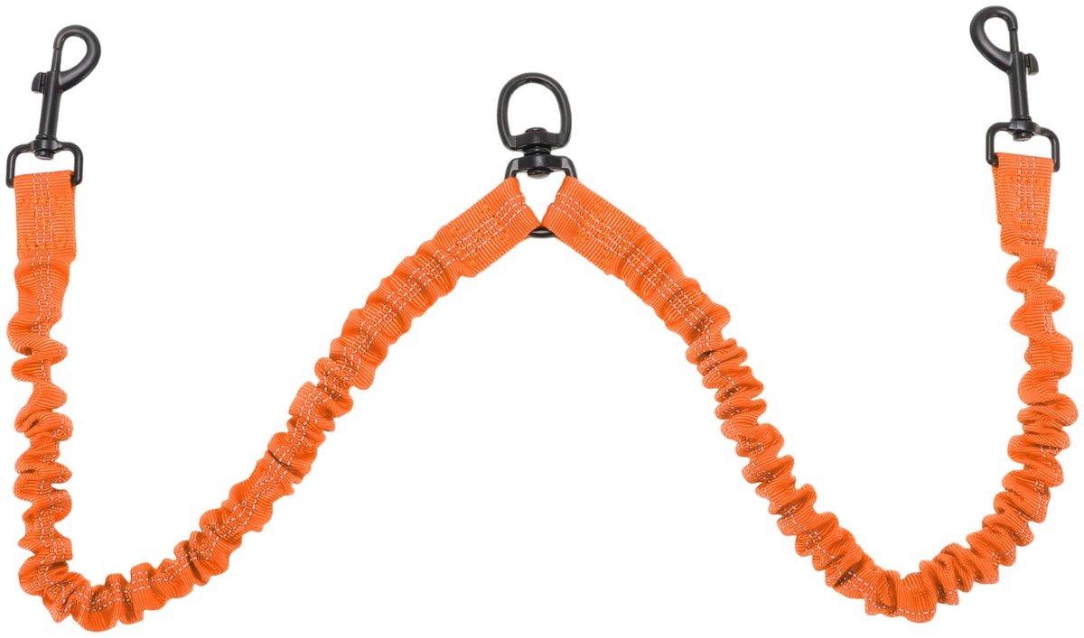 Dailygoods- Dubbele Hondenlijn 360° Draaibaar - Reflecterende Hondenlijn - Voor 2 Honden - Hondenriem - Veiligheid - Gemak
