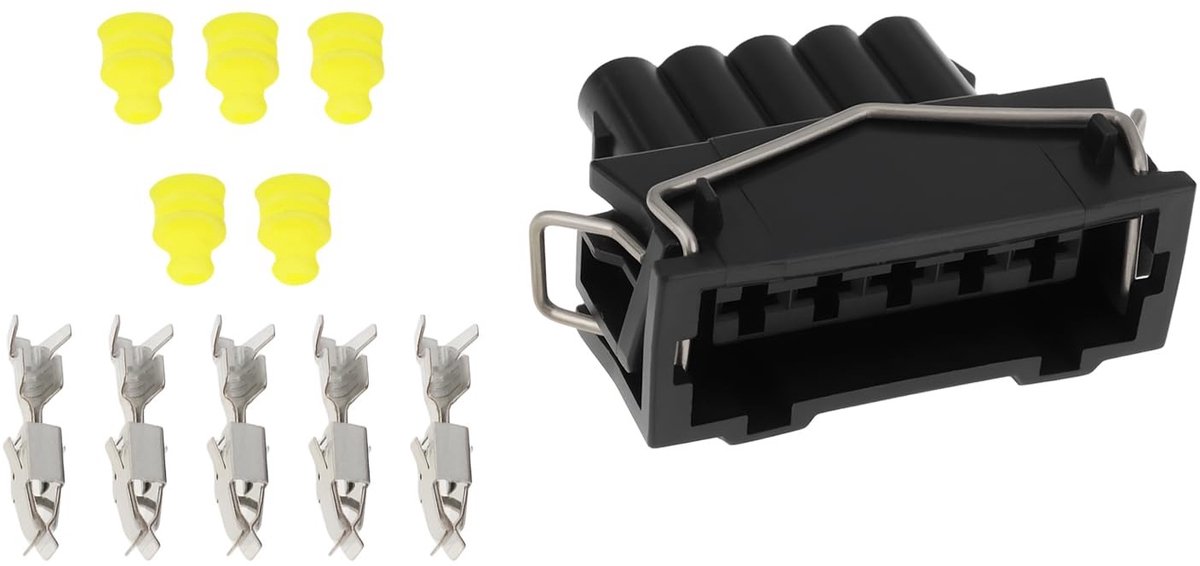 Dailygoods - 5 Pin Vrouwelijke Plug Connector voor Auto's Compatibel met Golf Mk3