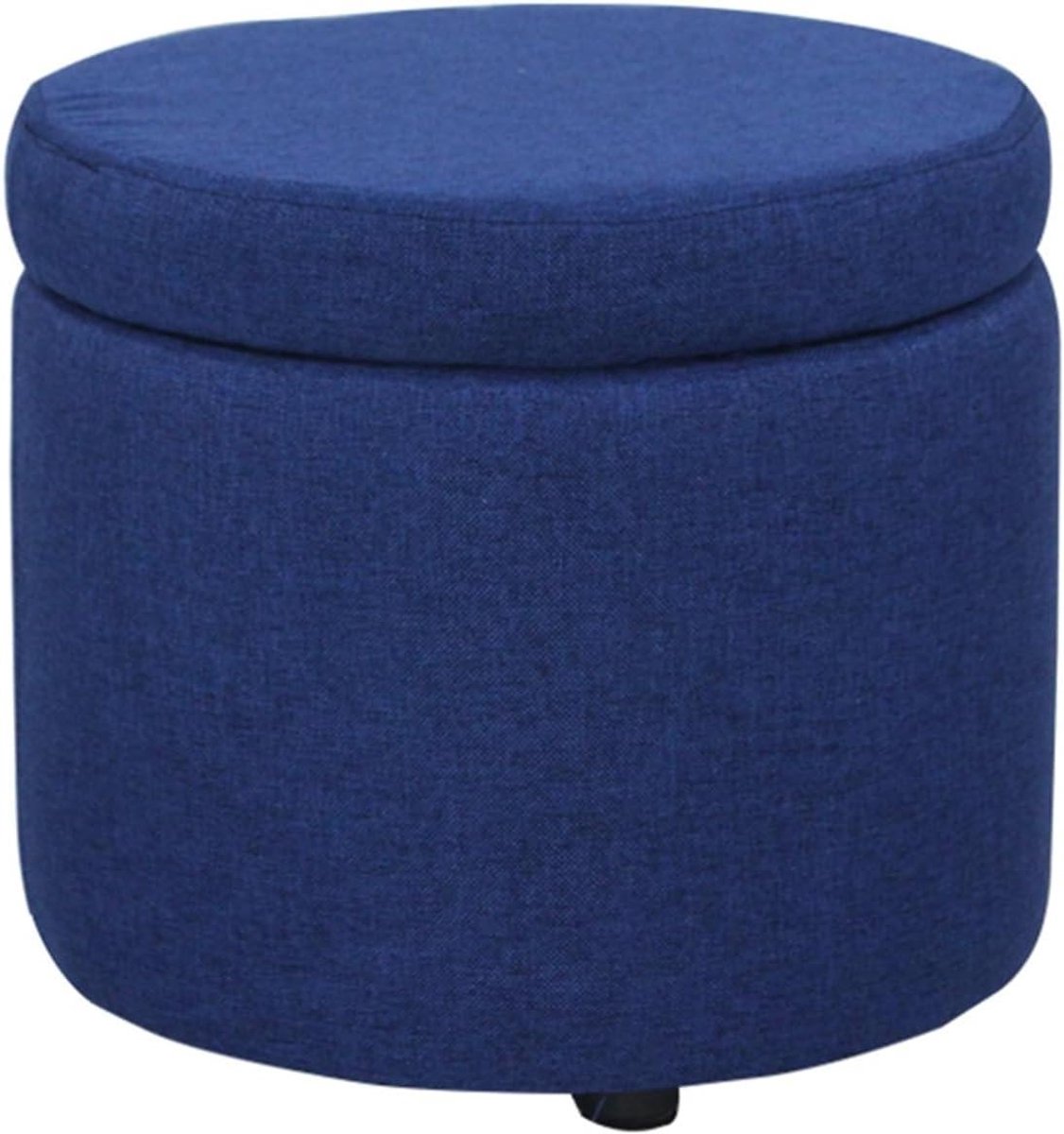 Opbergpoef - Zitkruk Poef - Extra Zitten - Afneembare Hoes - 32x30cm - Blauw