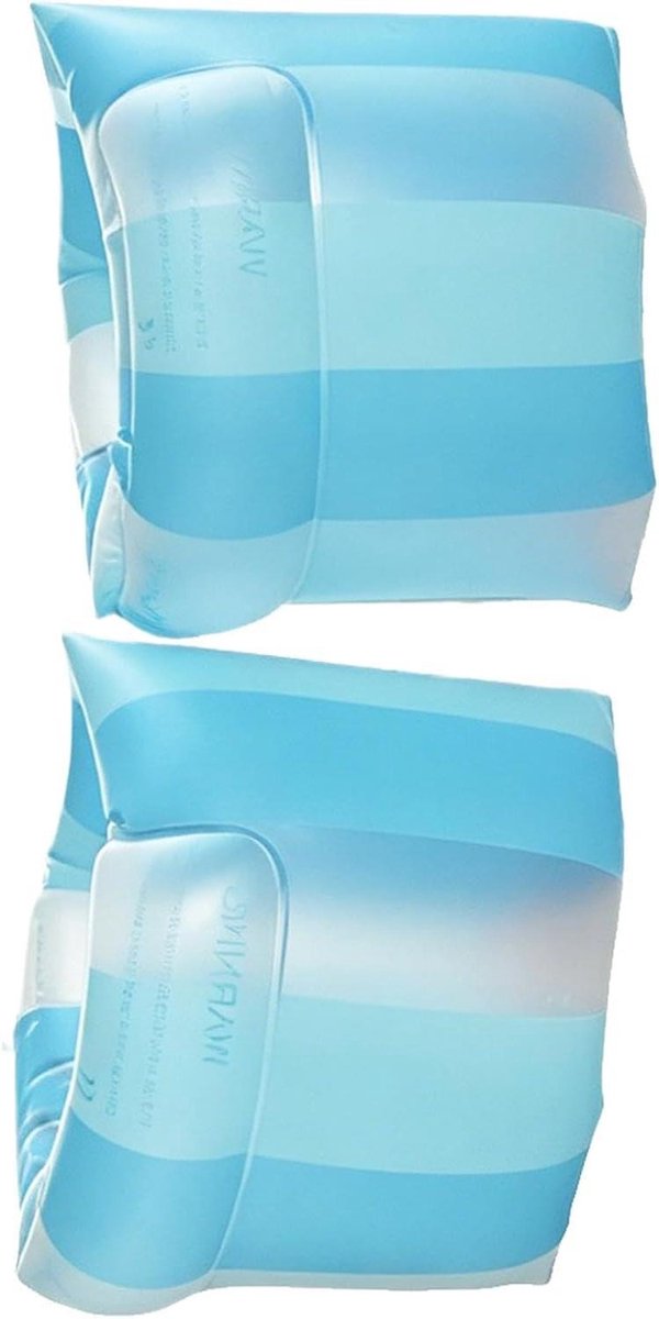 Zwembad Arm Drijvers - Drijfbuizen Zwemmen - Veilig Drijven - Huidvriendelijk Comfort - 1 Paar - Blauw Gestreepte