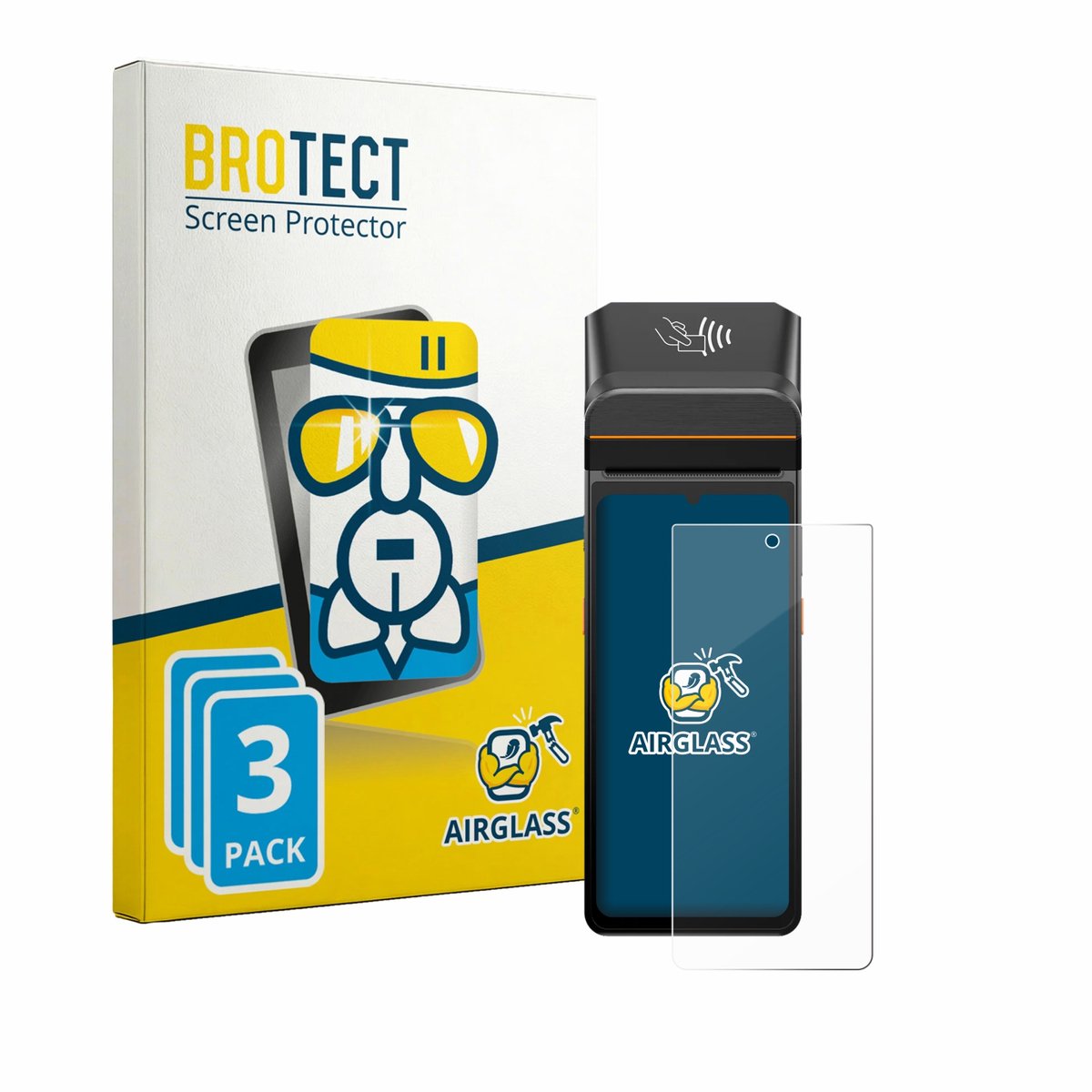 Screenprotector 3 Stuks voor Brainsport myPAD Beschermglas transparant