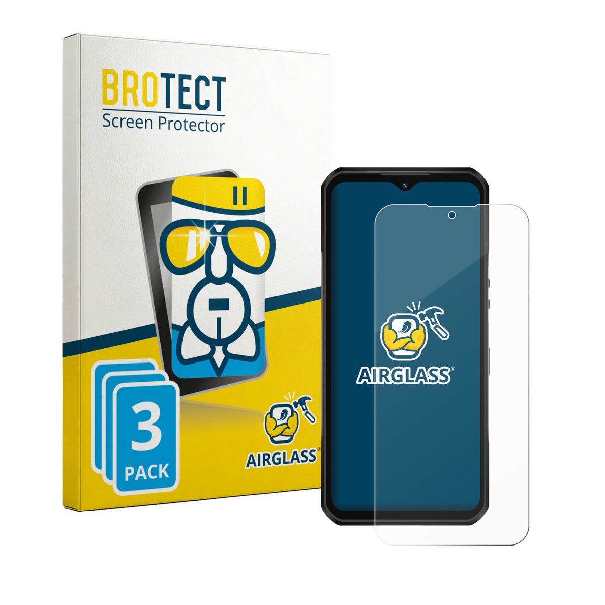 Screenprotector 3 Stuks voor Oukitel WP66 Beschermglas transparant