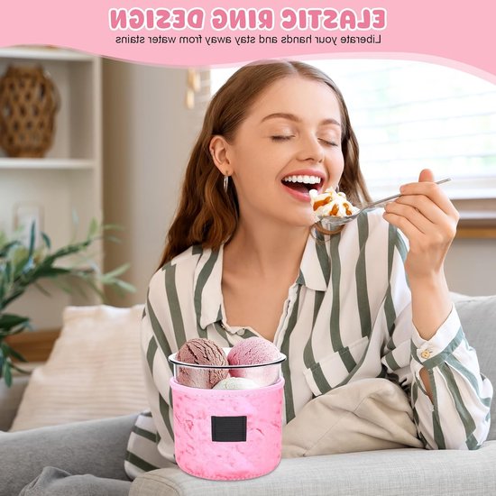 4 Stuks Neopreen IJs Sleeve voor Ninja CREAMi NC301 NC300 NC299AMZ UK Series, Herbruikbare Geïsoleerde Hoezen voor IJscontainer en Bevroren Desserts — afbeelding 4