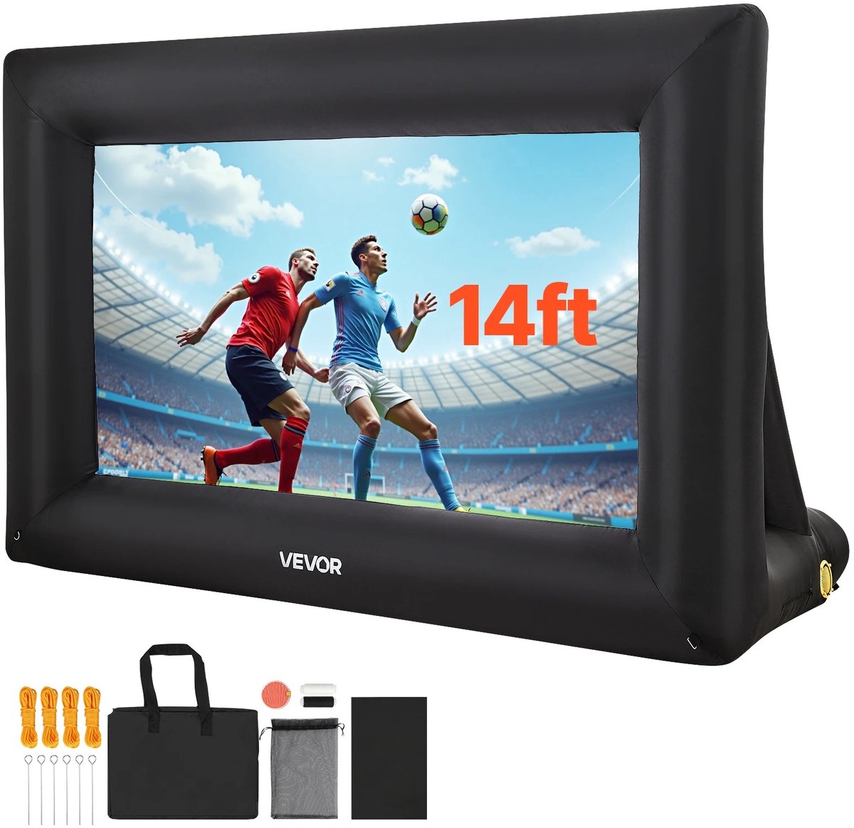 Innovastore Opblaasbaar Projectorscherm - Projectorscherm - Beamer - Schermvideoprojector - Thuisbioscoop - Scherm - Zwart