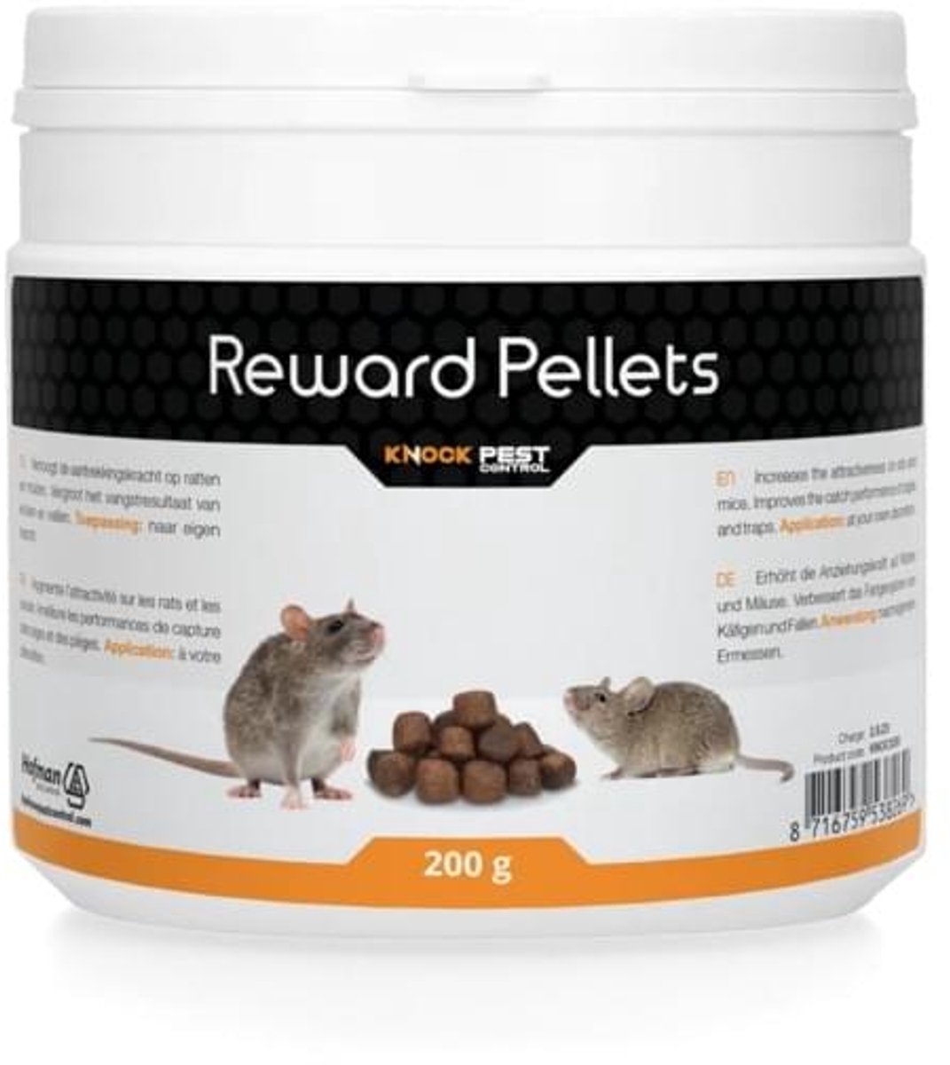 Knock Off Traktatie Pellets Muizen & Ratten Lokmiddel 200 gr - Effectief rattenlokaas - Met gratis cheatsheet