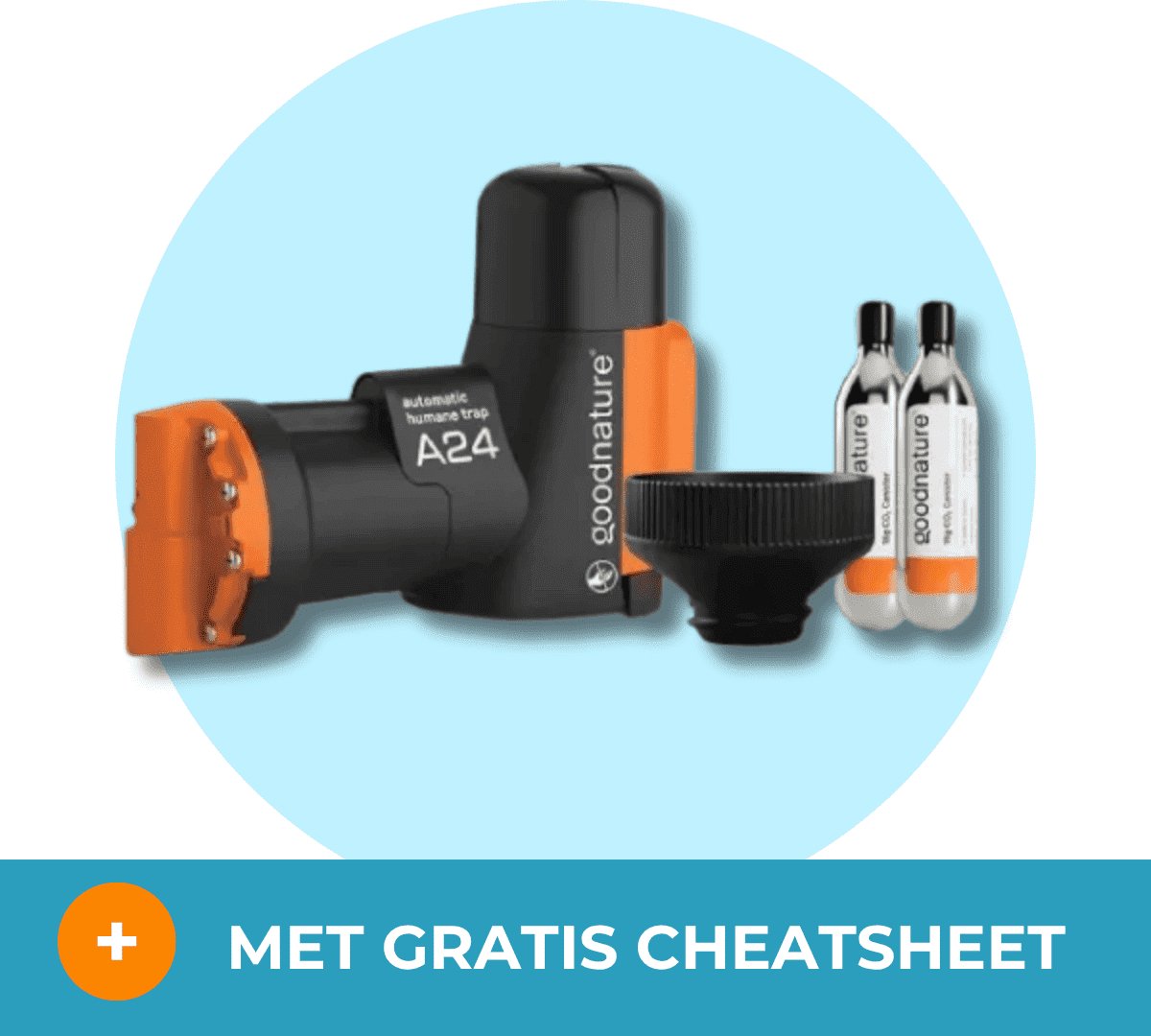 Goodnature A24 automatische ratten- en muizenval - Basis bestrijdingskit - Effectieve Rattenval - Met gratis cheatsheet