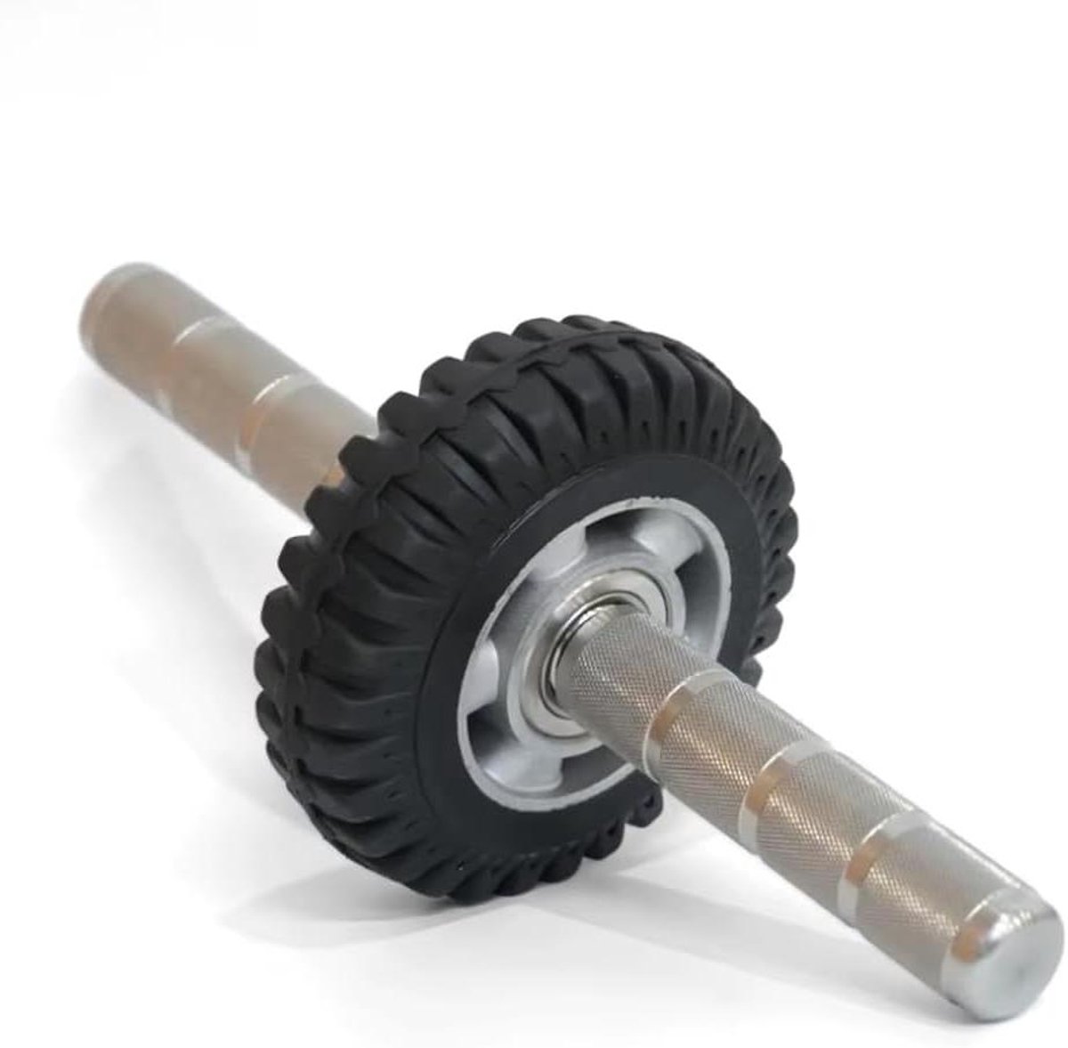 Buikspierwiel - Core Trainer - Krachtige Core Training - Roestvrij Staal - 150 mm Wiel - Zwart