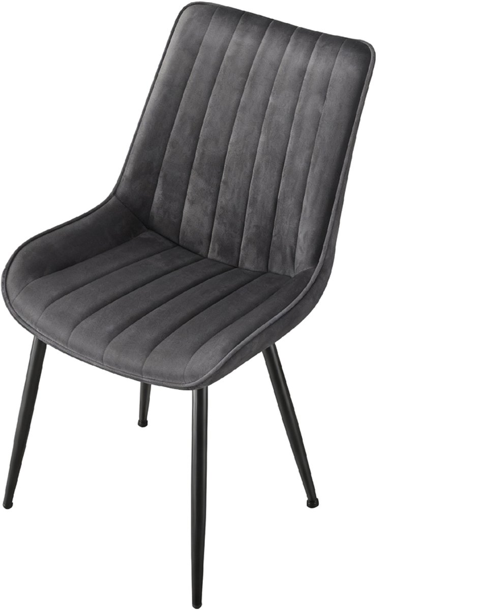 Eetkamerstoelen set van 2 - Stalen poten - Gestoffeerd - Draagvermogen tot 120 kg