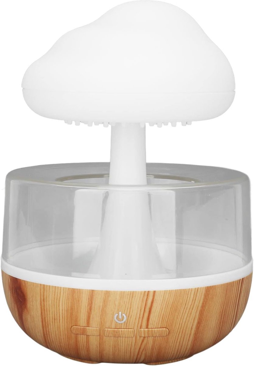 Regenwolk Luchtbevochtiger - Mushroom Diffuser - Ontspanning Thuis - 7 Kleuren Nachtlampje - 500ml Capaciteit - Meerdere Kleuren