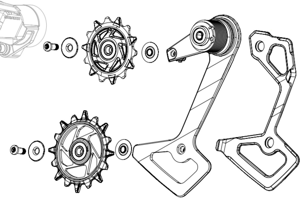 Sram Force Xplr Axs E1 Rear Derailleur Cage Set
