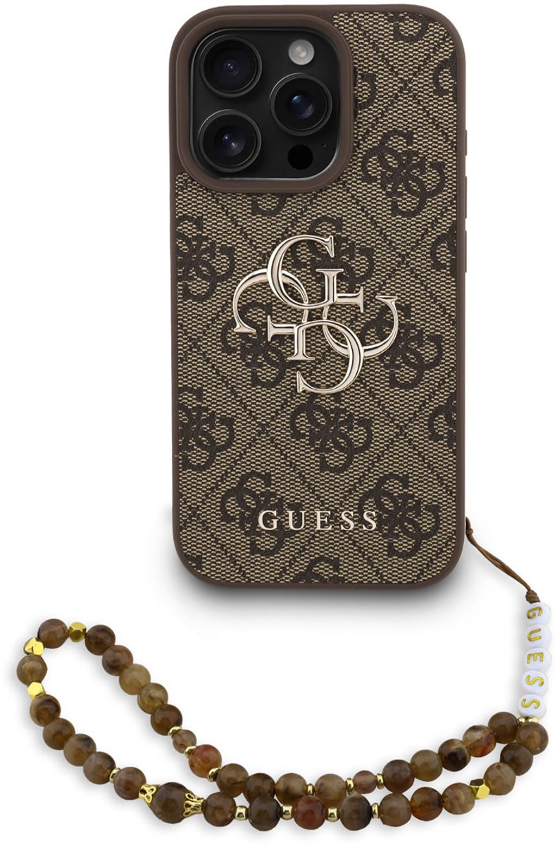 Guess Case 4G Band 4G Classic Logo Voor Iphone 16 Pro Max Luxury