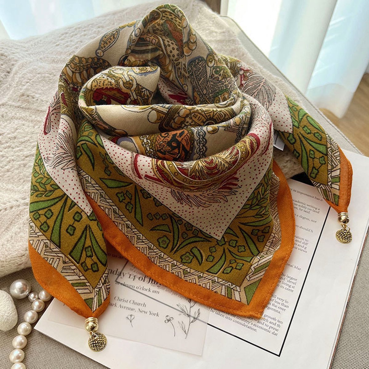 Magnetische sluiting doekjes - 70cm - katoen-linnen halsdoekjes - comfortabele nekwarmer - elegant en veelzijdig te combineren - ook te gebruiken als blouse, sjaal of decoratieve accessoire -Katoenen Handdoeken - Reis naar Afrika