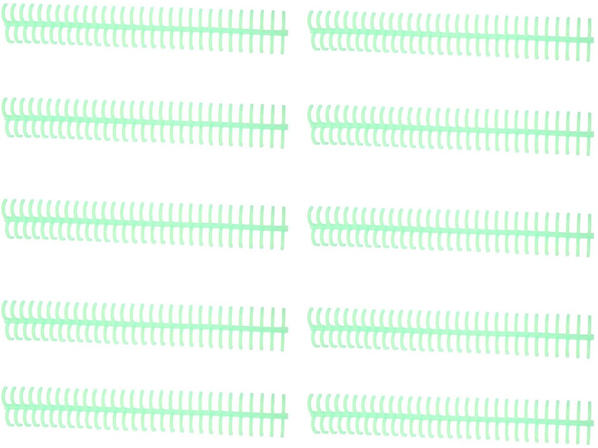 aladdien - Spiraal Bindspoel - Losbladige Binding Ring - 10Pcs - Groente - 30 Gaten - 130 Vel Capaciteit - Perfect voor Binden van Papier