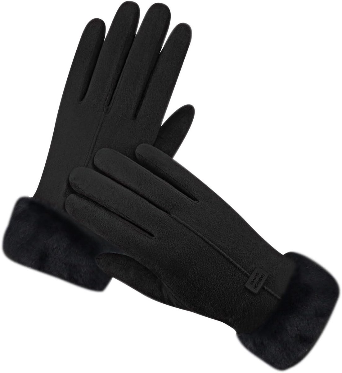 Warme Touchscreen Handschoenen voor Dames, Winddichte Winterhandschoenen met Pluche Voering, Ideaal voor Buitenactiviteiten en Fietsen