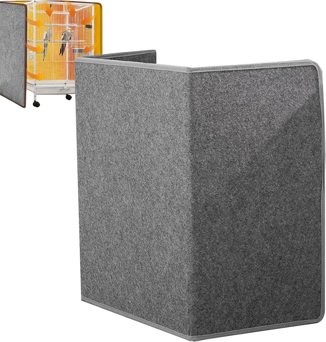 Voetenwarmer onder bureau - Elektrische verwarming - Warmte op kantoor - 5 warmtestanden - 96 x 53 cm - Grijs