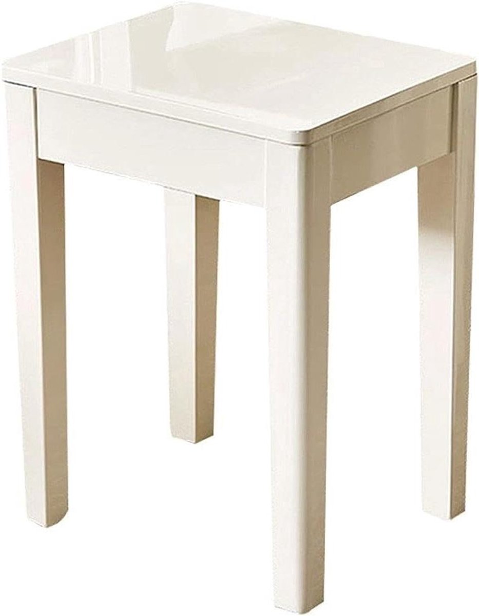 Houten Krukje - Kleine Bank - Extra Zitplaats - Eiken Frame - 43.5x33x27 cm - Houtkleur