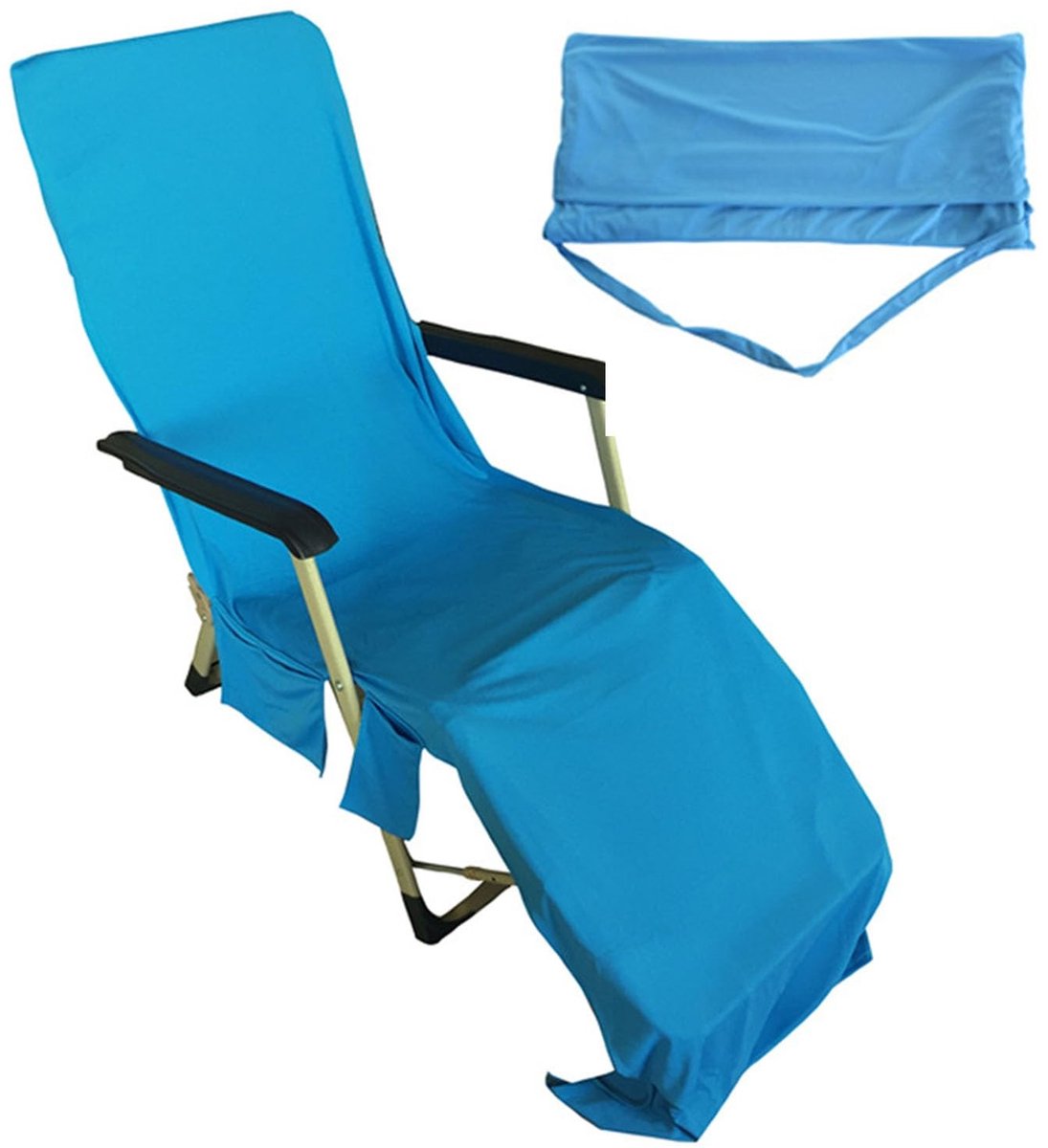 aladdien - Grote microvezel ligstoel - Sneldrogend - Lichtgewicht - Paars - Strandhanddoek - Geschikt voor vakantie - 183 x 58 cm