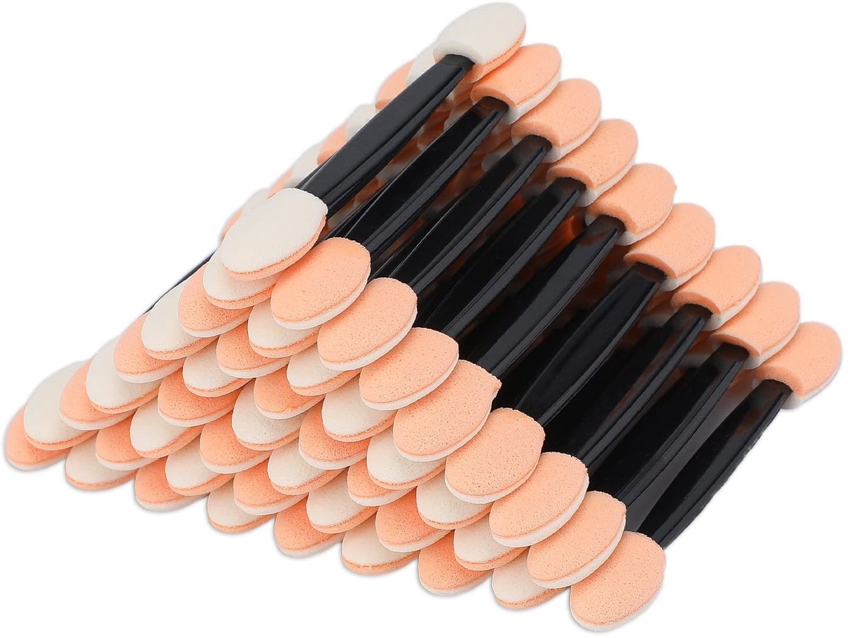 Store_9 - Oogschaduw-applicators - 50 stuks - Zacht en huidvriendelijk - Perfecte maat - Make-upkwasten - Ideaal voor elke make-up tas - Latexspons