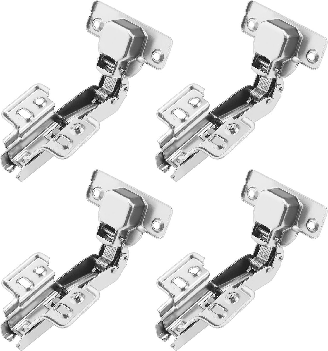 aladdien - Cabinet Hinge - 45 Degree Fixed Hinges - Duurzaam en Geluidsarm - Conceled Hinge - Geschikt voor Keukenkasten en Kledingkasten - Se...