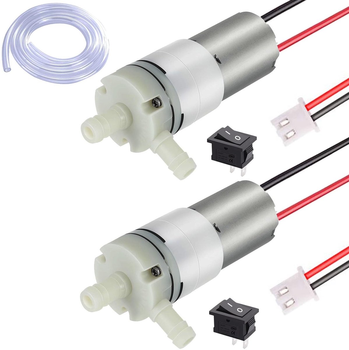 2pcs Diaphragm Water Pump 12V - Mini Elektrische Waterpomp voor Aquariums en Koffiemakers