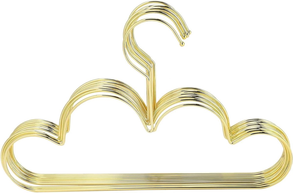Kledinghangers Kinderen - Gouden Hangers - Kleding Opbergen - Antislip Ontwerp - 10 Stuks - Goud