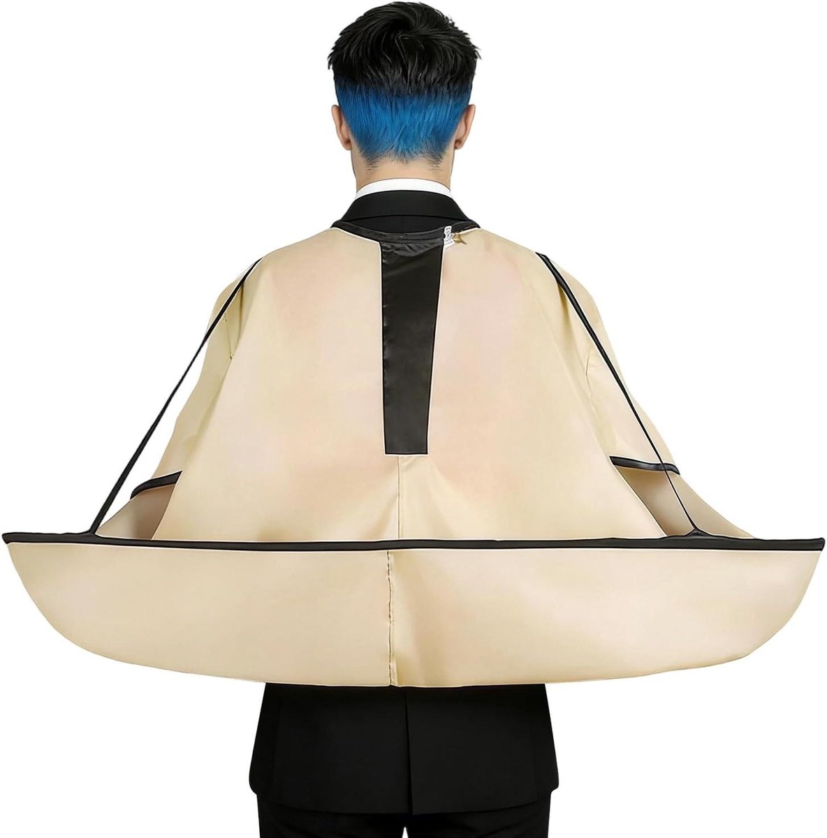 Kapperscape - Kappersschort - Haar Knippen - Waterdicht Polyester - 90 cm Diameter - Zwart