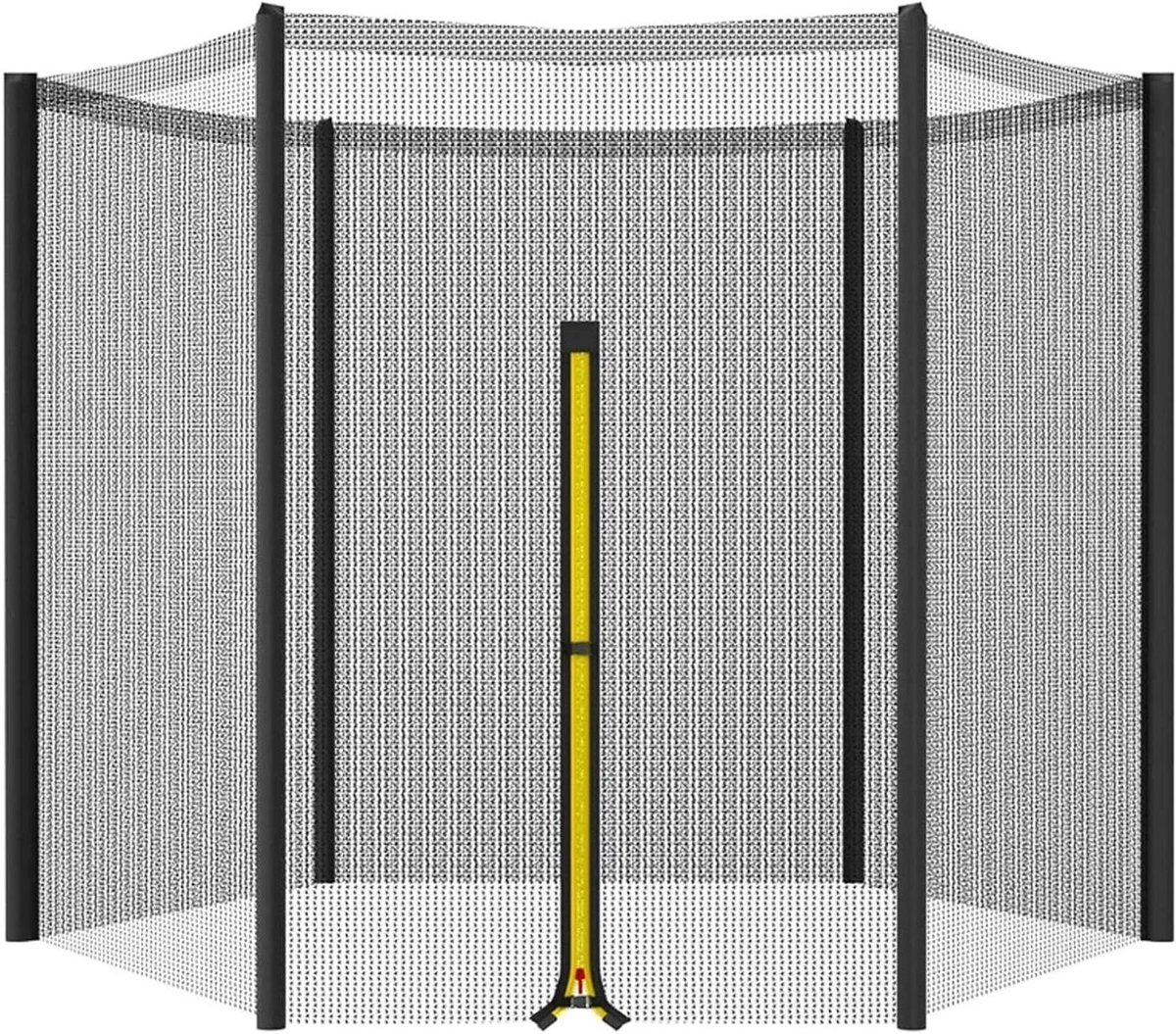 Trampoline Veiligheidsnet - Vervangend Net - Veilig Springplezier - UV Bestendig Materiaal - 3.7 Meter Diameter - Zwart