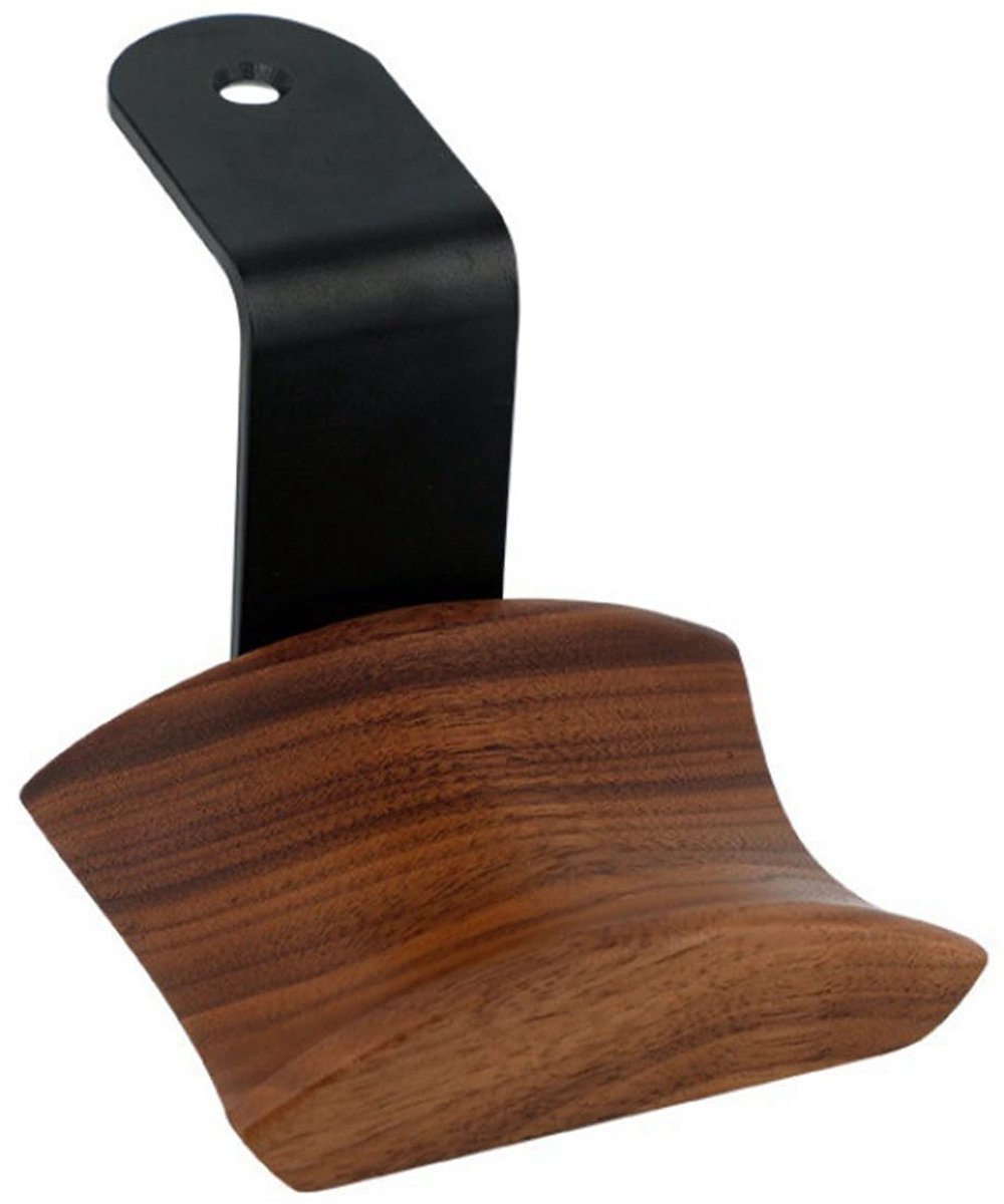 aladdien - Headsethouder - Hoofdtelefoonstandaard - Wandmontage - Walnoot afwerking - Elegant design - Geschikt voor gaming - Houten displayrek