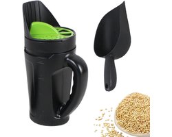 Handstrooier - Gazon strooier - Tuinonderhoud - Verstelbare opening - 2.5L capaciteit - Grijs