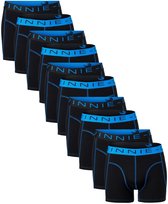 Vinnie-G Boxershorts - 10 stuks - Black/Blue Stitches - Maat L - Heren Onderbroeken - Geen irritante Labels - Katoen heren ondergoed